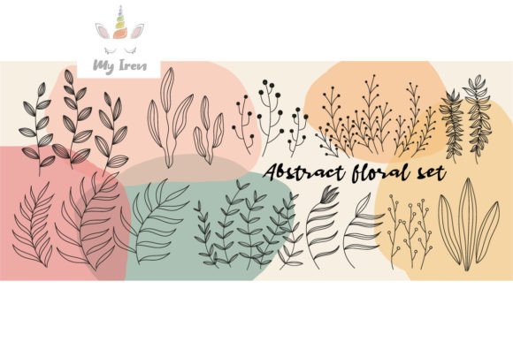 Abstraction Painting with Flowers 1: A Graphic for Digital Selling