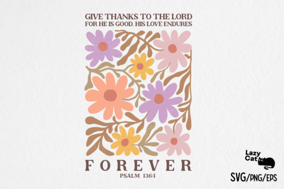 Christian Boho Abstract Flowers Graphics