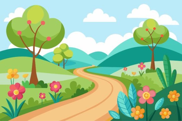 Floral Road Graphic for Branding