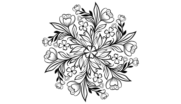 Flowers Circle Graphics for Local Branding