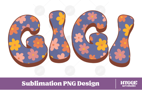 Gigi Png Retro Flowers Mothers Day Graphics