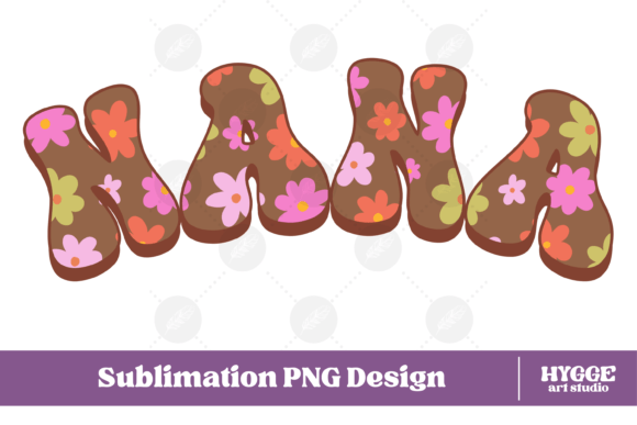 Nana Png Retro Flowers Mothers Day Graphics