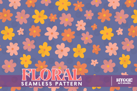Retro Flowers Graphics for Digital Sellers