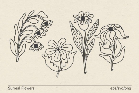 Surreal Flowers Graphics for Digital Creators