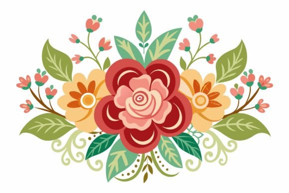 Vintage Flowers Graphics for Editorial Design